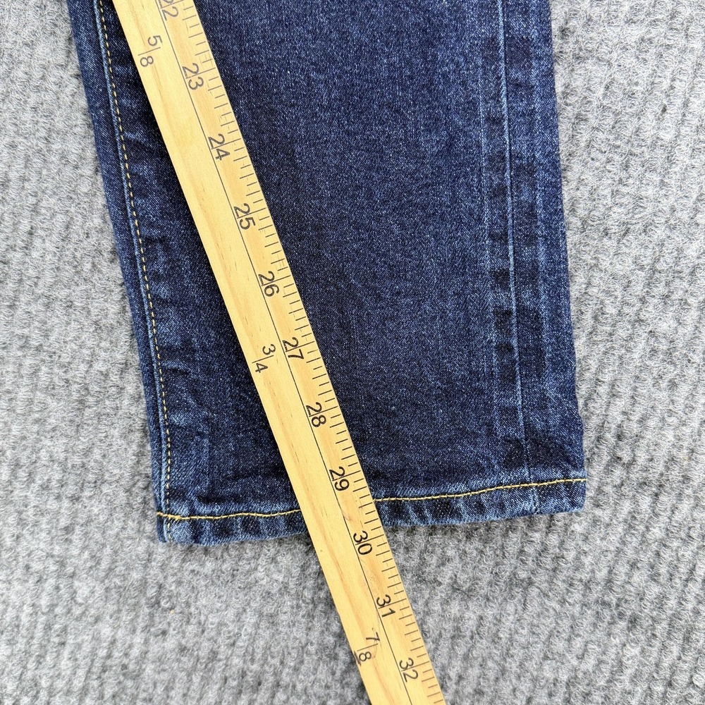 AE77 Classic‎ Selvedge Jeans Mens 27x30 Blue Medium Wash Straight Stretch Denim - Picture 13 of 16